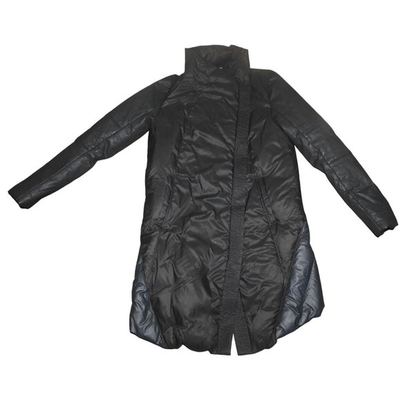 Helmut Lang Black Long Length Full Zip Puffer Down Coat Jacket Size Medium - Picture 1 of 11